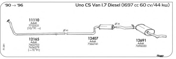 SIGAM FI281 Exhaust System